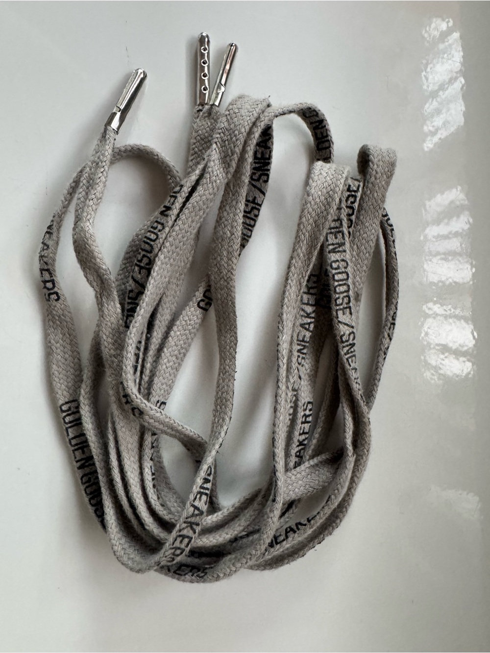 Golden Goose Gray Cotton Laces